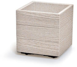 Prosperplast Virágcserép Prosperplast MADERA SQUARE eco fa 28, 8 cm fehér eco (DMA300W-S449W) - avplanet