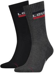 Levi's Levi's, Uniszex hosszú szárú zokni szett - 2 pár, Fekete, Sötétszürke, 35-38 (902012001-208-35-38)