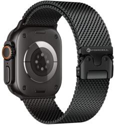 Forcell F-DESIGN FA11 rozsdamentes acél szíj APPLE Watch 38 / 40 / 41 mm fekete