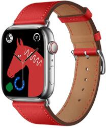 Forcell F-DESIGN FA20 mágneses eco bőr szíj Apple Watch 42 / 44 / 45 / 49 mm piros