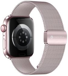 Forcell F-DESIGN FA14 mágneses rozsdamentes acél szíj APPLE Watch 42 / 44 / 45 / 49 mm rózsaszín