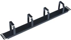 WP 1U metal cable management, Black RAL 9005 (WPN-ACM-101-B) - primatinta