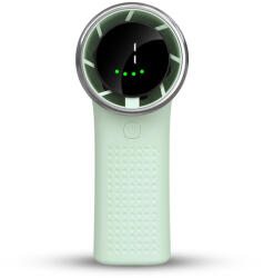Techsuit - Prémium Mini Kézi Ventilátor (A8) - LED Digitális Kijelzővel, USB-C Újratölthető, 5 Szélsebesség, 3600mAh - Zöld