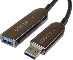 PremiumCord USB3.2 + 2.0 optikai AOC hosszabbító kábel A/Male - A/Female 15 m (ku3fiber15)