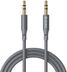 Techsuit - Prémium Kábel Adapter SoundFleX (AC3) - 3, 5mm Jack-hez, Hi-Fi Minőség, DAC Chip, Szilikagél, 1m - Szürke - smartdiszkont