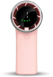 Techsuit - Prémium Mini Kézi Ventilátor (A8) - LED Digitális Kijelzővel, USB-C Tölthető, 5 Szélsebesség, 3600mAh - Rózsaszín