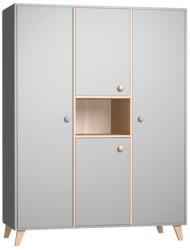 Faktum Colette szürke 3 osztású szekrény arctic szürke/sonoma tölgy 1842-3014-4142