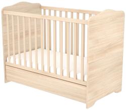 Timba Niki kiságy zárt végű ágyneműtartós 60x120-as borostyán