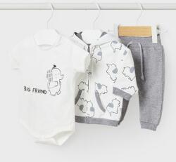 Mayoral Moda 3 részes szabadidőruha szett bodyval newborn boy 1m - 4-6 hó 1891-29 grau