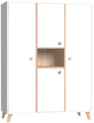 Faktum Colette fehér 3 osztású szekrény fehér/coimbra 1842-3012-3126