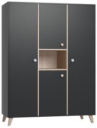 Faktum Colette antracit 3 osztású szekrény antracit szürke/sonoma tölgy 1842-3013-0642