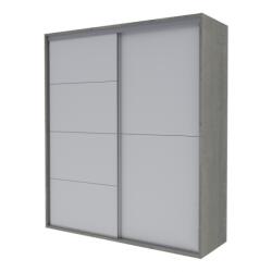 Todi Cube 2 gardróbszekrény 180 cm széles hamuszürke tölgy/fényes fehér