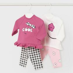 Mayoral Moda 2 részes hosszú ujjú szabadidőruha szett 2 db-os newborn girl 2k - 4-6 hó 1745-68 rosa