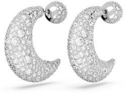 Swarovski Luna ezüst színű hold alakú fülbevaló fehér kristállyal