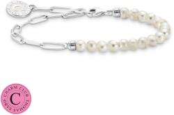 Thomas Sabo Charmista Coin tenyésztett gyöngy hosszúkás szemű ezüst karkötő