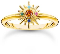 Thomas Sabo Aranyozott ezüst gyűrű nappal és színes kövekkel
