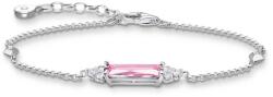 Thomas Sabo Ezüst karkötő hosszúkás rózsaszín kővel