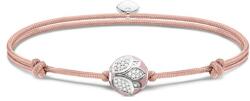 Thomas Sabo Állítható drapp textil karkötő lótuszvirág gyönggyel