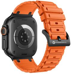 Forcell F-DESIGN FA06 szilikon szíj az APPLE Watch 38 / 40 / 41 mm narancssárga