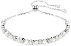 Swarovski Mátrix kristálygyöngy ezüst színű állítható karkötő