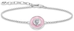 Thomas Sabo Ezüst karkötő rózsaszín dísszel és szívvel