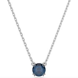 Swarovski Constella ezüst színű nyaklánc kék swarovski kristállyal