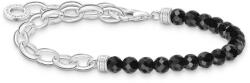 Thomas Sabo Ónix nagyobb szemű állítható láncos ezüst karkötő