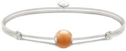 Thomas Sabo Állítható fehér textil karkötő narancs aventurin gyönggyel