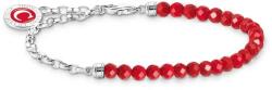 Thomas Sabo Charmista coin ezüst karkötő szintetikus korallal