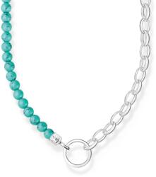 Thomas Sabo Türkiz láncos állítható charmtartós ezüst nyaklánc