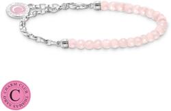 Thomas Sabo Charmista Coin rózsakvarc kisszemű ezüst karkötő