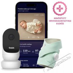 Owlet Dream Sock okos zokni 0-18 hónapig + Cam 2 kamera - Menta
