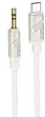 BOROFONE BL22 Diginity Digital AUX (USB Type-C/Jack) kábel 1méter (DAC) fehér (PM037399)