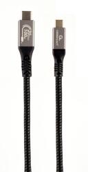Gembird CCBP-USB4-CMCM240 Prémium USB Tpye-C apa - USB Type-C apa 3.2 Adat és töltő kábel - Fekete (1.5m) (CCBP-USB3-CMCM100) (CCBP-USB3-CMCM100)