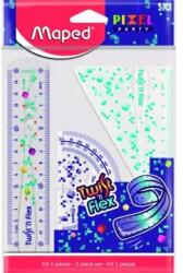 Maped MAPED: Pixel Party vonalzókészlet, műanyag, törhetetlen - 3 db-os