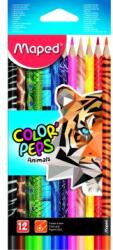 Maped MAPED: Color Peps Animal színes ceruza készlet - háromszögletű, 12 db