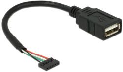 Delock KAB Delock 84831 5tűs 2mm > USB 2.0 A csatl. USB2.0 csatl. hüvellyel ellátott kábel - 0, 15m (84831) (84831)