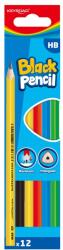 Keyroad Grafitceruza, HB, háromszögletű, 12 db/bliszter, , vegyes színek (KR972792) (KR972792) (KR972792)