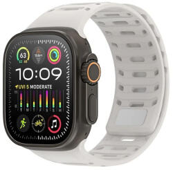 Dux Ducis CS Apple Watch 42/44/45/46/49mm mágneses szilikon szíj, szürke - phoner