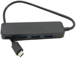 USB-C elosztó HUB port replikátor - 4 db nagy sebességű USB 3.0 porttal, gyors adatátvitelhez és több eszköz csatlakoztatásához laptophoz és PC-hez
