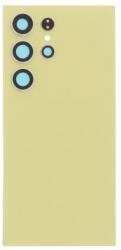 Samsung S928 Galaxy S24 Ultra akkufedél (hátlap) kamera lencsével és ragasztóval, sárga, titanium yellow (OEM)