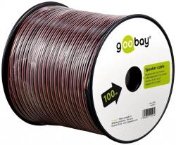 Goobay Cablu difuzor, rola 100m, rosu/negru, 2 x 1, 50 mm2 Goobay (LSP-CCA1.5BR-ROL100-GBAY)