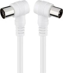 Goobay Cablu coaxial 3C-2V coax tata 90° > coax mama 90° - dublu ecranat - ecranare > 75dB - 5.0m, Goobay (CX-5.0-GBAY)