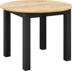 TEMPO KONDELA Kihúzható étkezőasztal, arany craft tölgy/fekete, 103-142x76 cm, HARRY