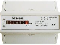 GAO Almérő DIN sínre 3 pólusú elektromechanikus , szürke ( 5261H ) (5261H)