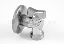 Tiemme mosógép bekötő sarokszelep 1/2"-3/4" + falirózsa (2950003)