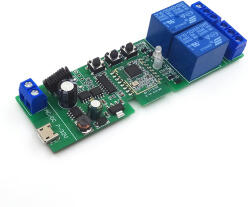  SmartWise 5V-32V két áramkörös, Zigbee + RF NO/NC okosrelé (SMW-REL-532V-2RF-ZB)