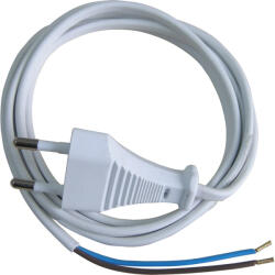 GAO Csatlakozóvezeték euró dugóval, 2m H03VVH2-F, 2x0, 75mm2 fehér ( 6777H ) (6777H)