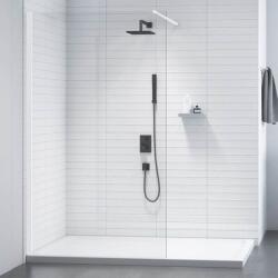 Erga Paris, Beépíthető zuhanyfal 120x200 cm, 8 mm-es átlátszó üveg, matt fehér profil, ERG-V02-PARIS-120x200-CL-WH (ERG-V02-PARIS-120X200-CL-WH)