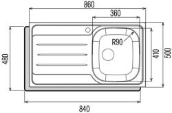 CATA - Mosogatótálca CDP-1 EI/A inox (02625018)
